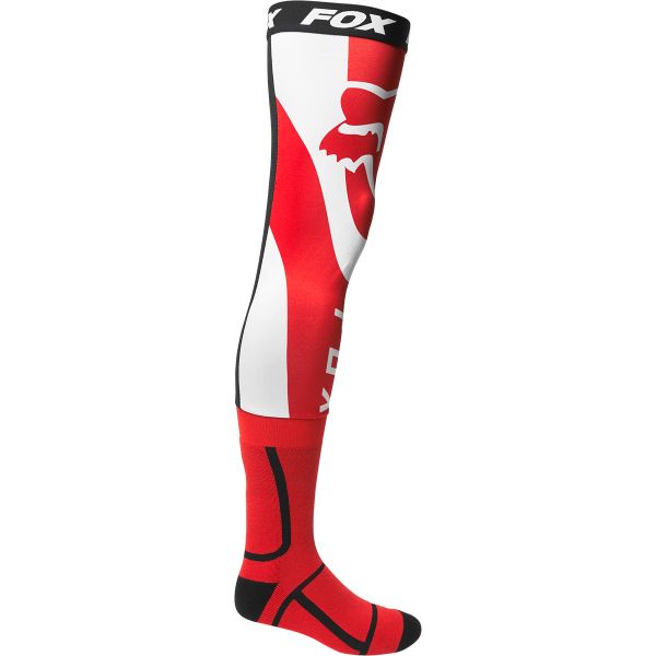 Motocross Shoes FOX Mirer Knee Brace Sock Fluo Red
