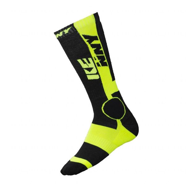 Motocross Shoes Kenny MX Tech Black Neon Yellow Socks