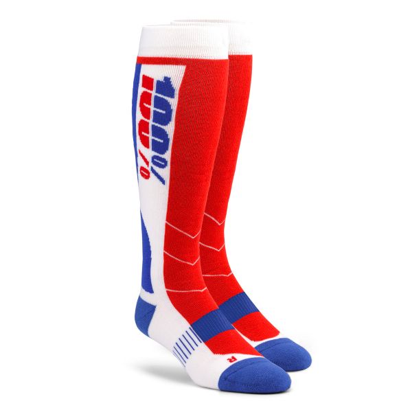 Motocross Shoes 100% Socks Hi-Side Performance Blue Red