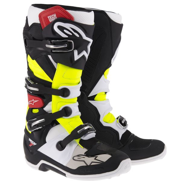 Motocross Boots Alpinestars TECH 7 Black Red Yellow