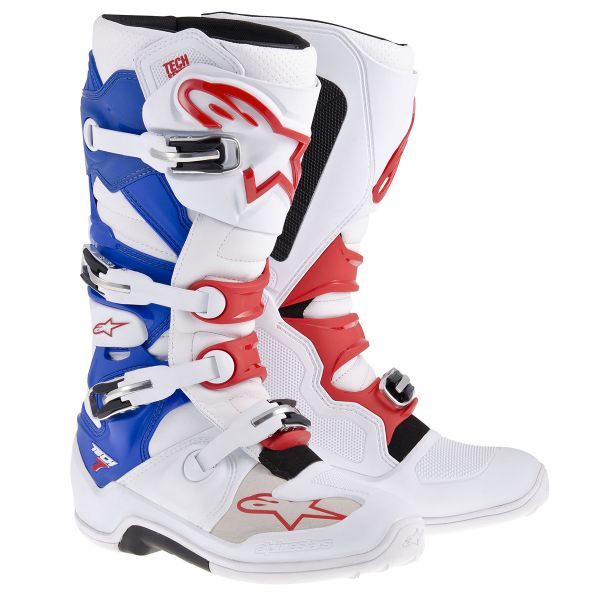 Motocross Boots Alpinestars TECH 7 White Blue Red