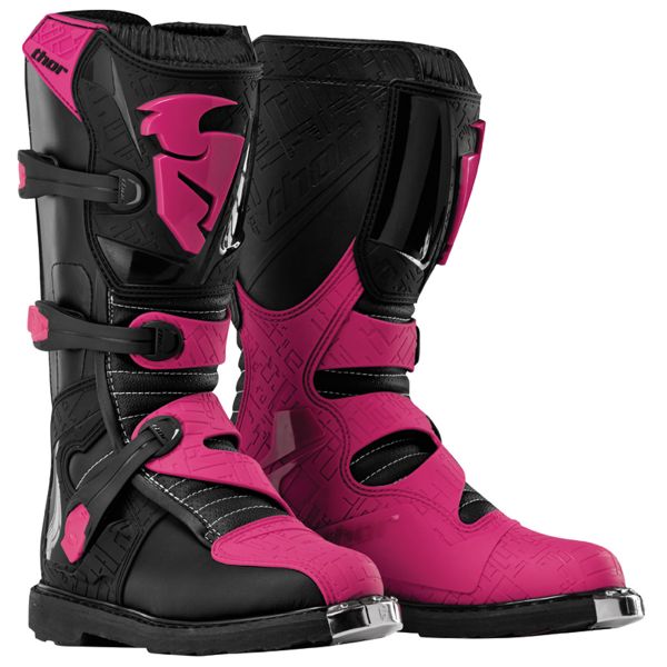 Motocross Boots Thor Blitz Black Magenta Woman
