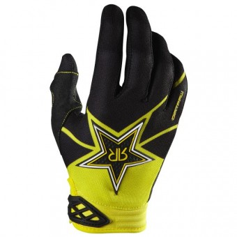 Motocross Gloves FOX Dirtpaw Rockstar Black Yellow