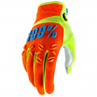 Motocross Gloves 100% Airmatic Orange Kid