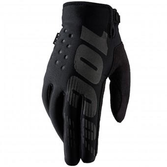 Motocross Gloves 100% Brisker Black