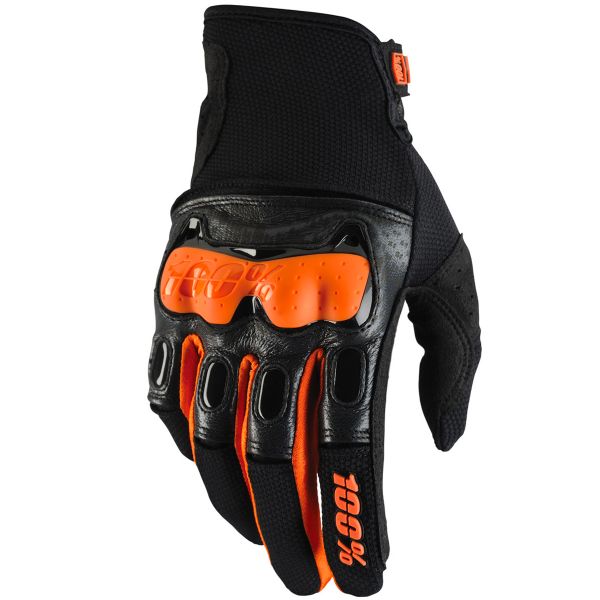 Motocross Gloves 100% Destricted Black Orange