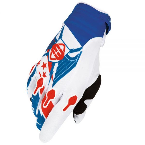Motocross Gloves Freegun Devo Liberty Blue Red