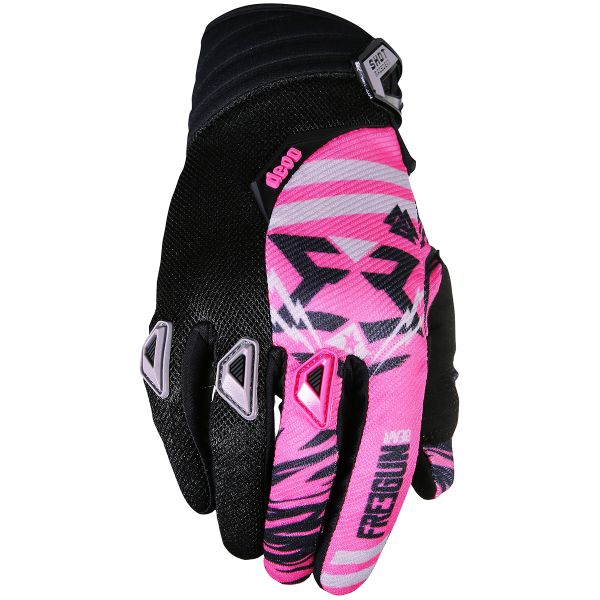Motocross Gloves Freegun Devo Trooper Pink Black Kid Motocross Gloves Freegun Devo Trooper Pink Black Kid