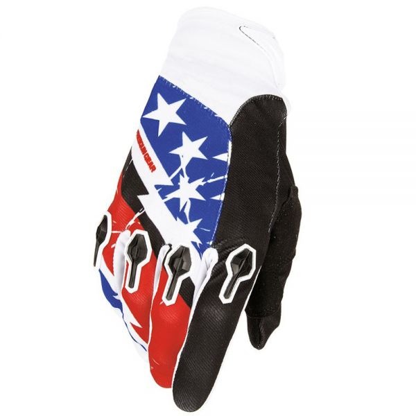 Motocross Gloves Freegun Devo US Blue Red Kid