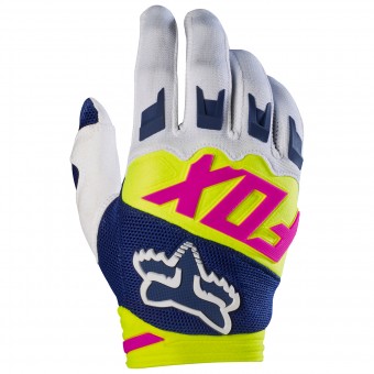 Motocross Gloves FOX Dirtpaw Race Navy White 045