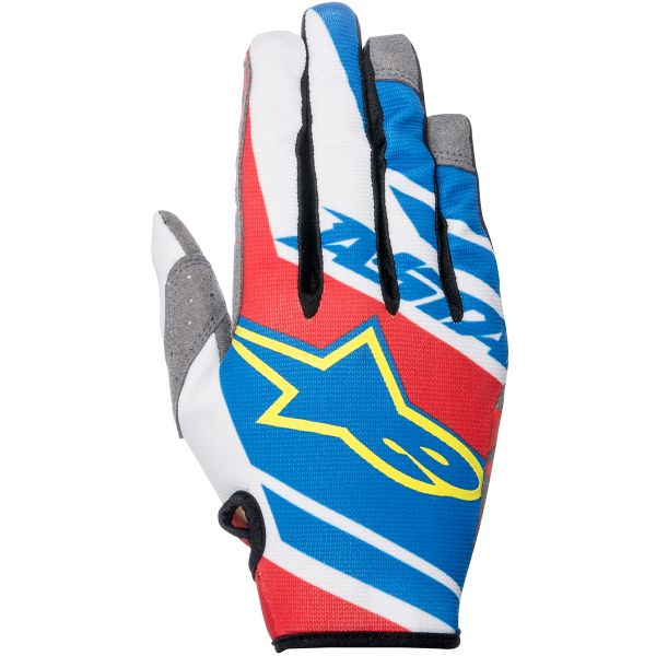 Motocross Gloves Alpinestars Racer Supermatic Blue Red White