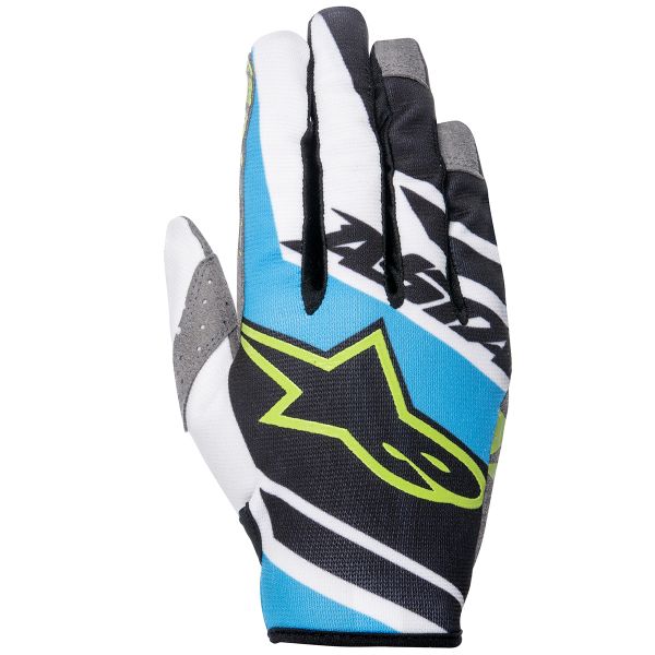 Motocross Gloves Alpinestars Racer Supermatic Cyan