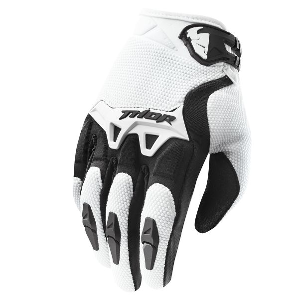 Motocross Gloves Thor Spectrum Blanc Kid