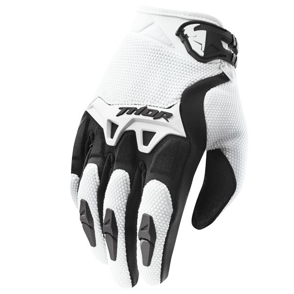 Motocross Gloves Thor Spectrum Blanc