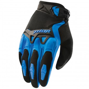 Motocross Gloves Thor Spectrum Bleu Kid