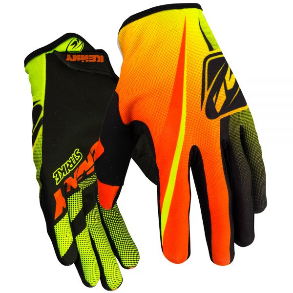Motocross Gloves Kenny Strike Neon Yellow Orange