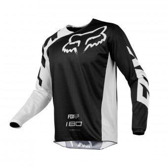 Motocross Jerseys FOX 180 Race Black White 001