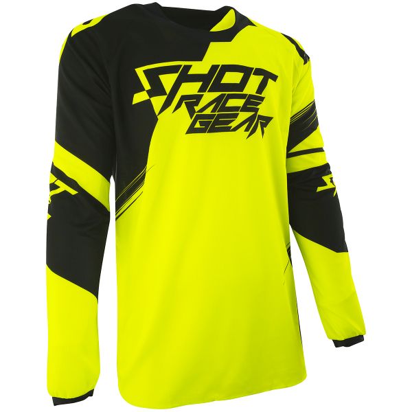 Motocross Jerseys SHOT Contact Claw Neon Yellow