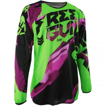 Motocross Jerseys Freegun Devo Honor Neon Green Purple