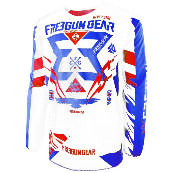 Motocross Jerseys Freegun Devo Trooper Blue Red Kid