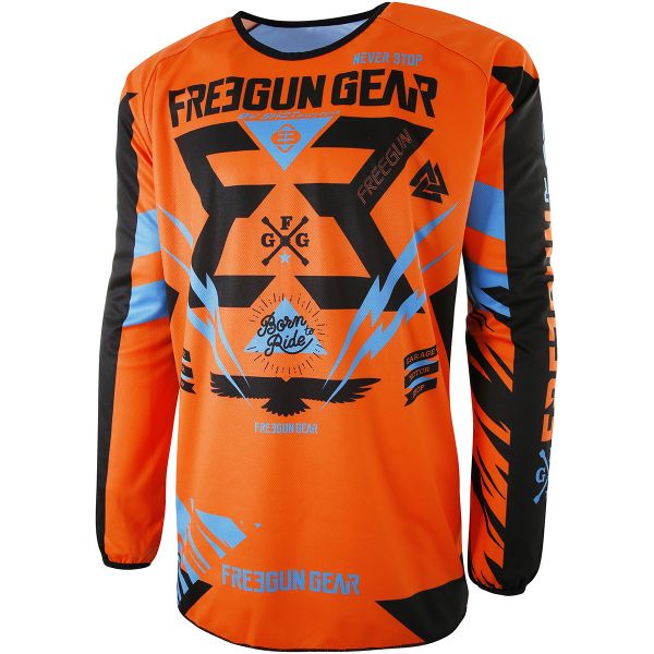 Motocross Jerseys Freegun Devo Trooper Neon Orange Kid