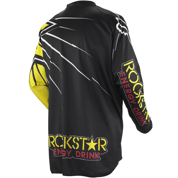 Motocross Jerseys FOX HC 180 Rockstar Black Yellow Jersey ready to ship iCasque