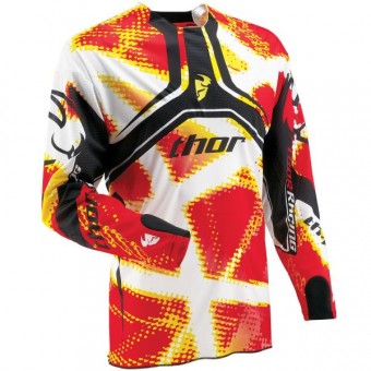 Motocross Jerseys Thor Flux Fiber Red Jersey