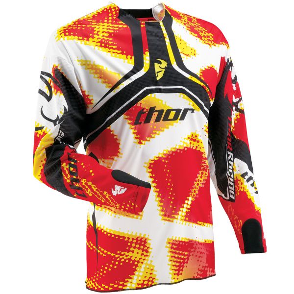 Motocross Jerseys Thor Flux Fiber Red Jersey