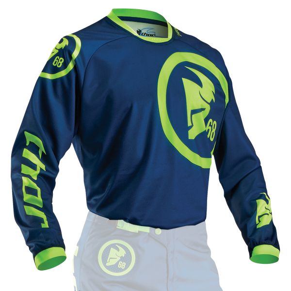 Motocross Jerseys Thor Phase Gasket Navy Lime Kid