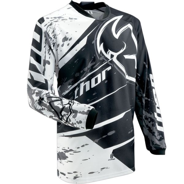 Motocross Jerseys Thor Phase Splatter Black Jersey Kids