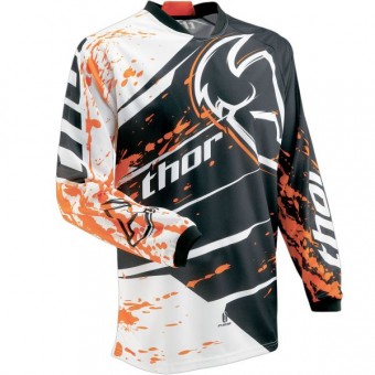Motocross Jerseys Thor Phase Splatter Orange Jersey Kids