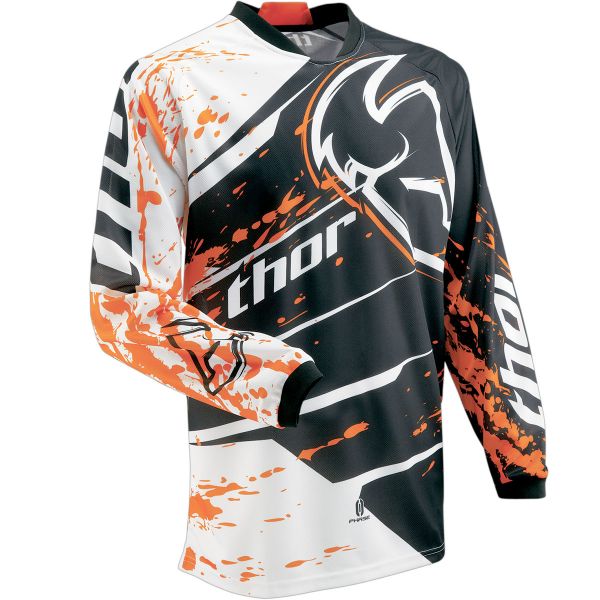 Motocross Jerseys Thor Phase Splatter Orange Jersey Kids