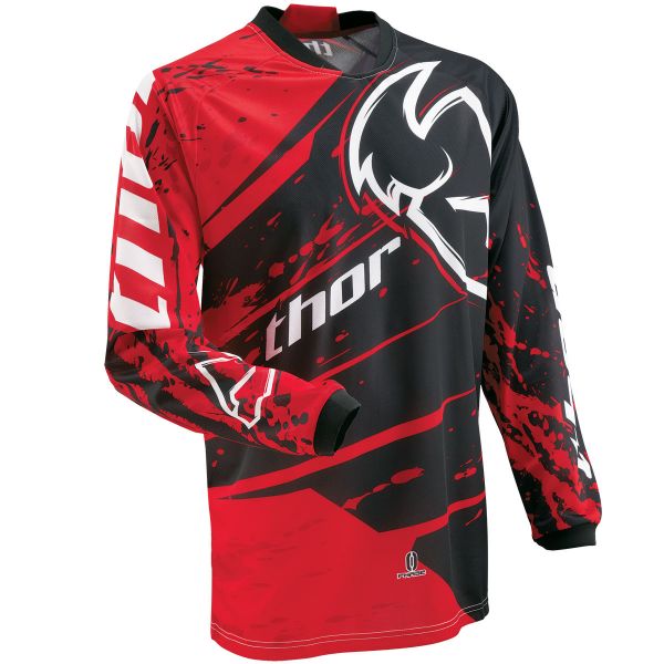 Motocross Jerseys Thor Phase Splatter Red Jersey