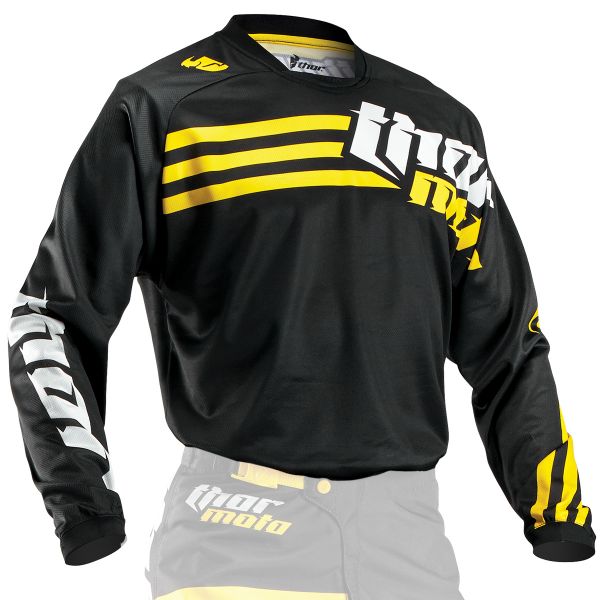 Motocross Jerseys Thor Phase Strands Black Yellow