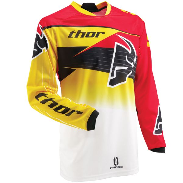 Motocross Jerseys Thor Phase Streak Yellow Jersey