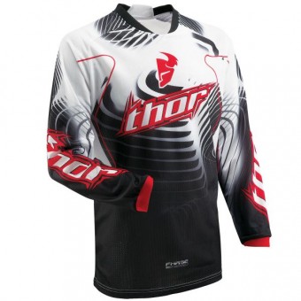 Motocross Jerseys Thor Phase Vented Warp Red Jersey