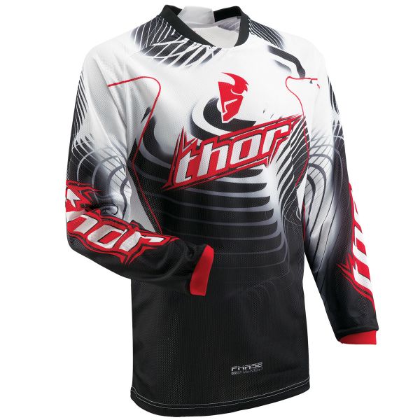 Motocross Jerseys Thor Phase Vented Warp Red Jersey
