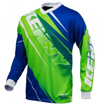 Motocross Jerseys Kenny Track Neon Green Blue