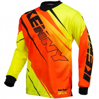 Motocross Jerseys Kenny Track Neon Orange Yellow Kid