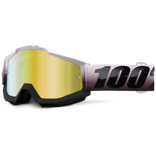 Motocross Goggles 100% Accuri Invaders Mirror Gold