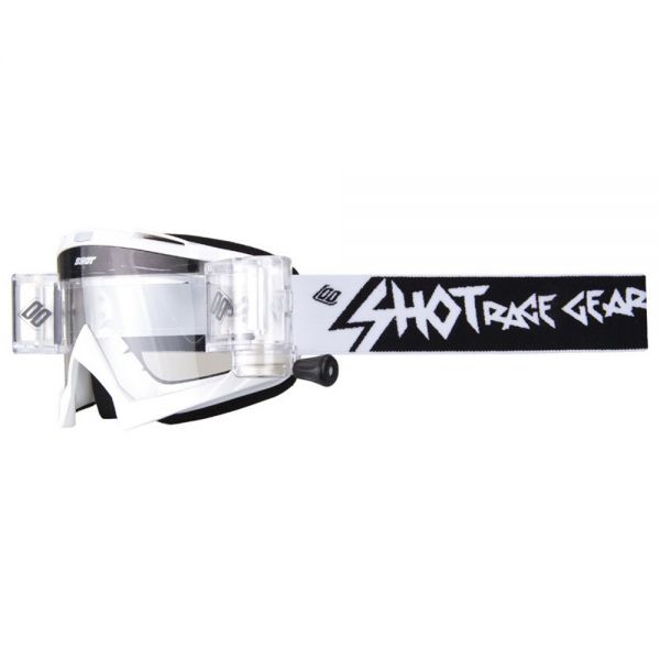 Motocross Goggles SHOT Creed Roll-Of White