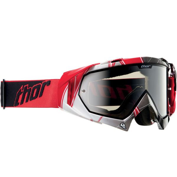 Motocross Goggles Thor Hero Wrap Red White Black