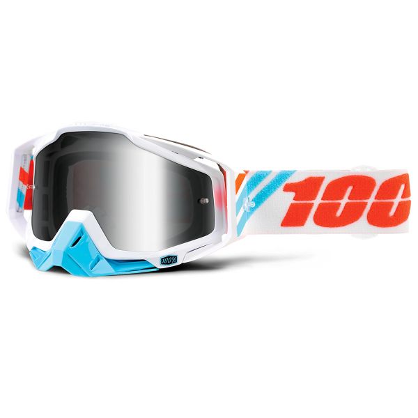 Motocross Goggles 100% Racecraft Calculus Ice Mirror Silver Lens