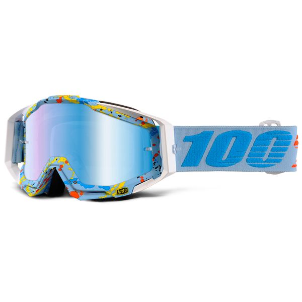 Motocross Goggles 100% Racrcraft Hyperloop Mirror Blue