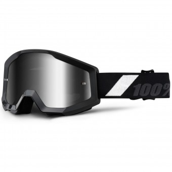 Motocross Goggles 100% Strata Goliath Mirror Silver Lens Motocross Goggles 100% Strata Goliath Mirror Silver Lens