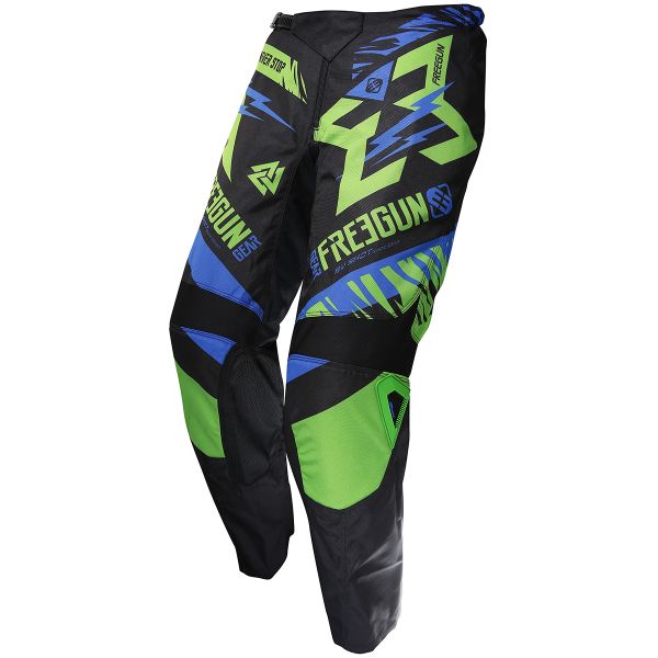 Motocross Trousers Freegun Devo Trooper Green Blue Pant Kid