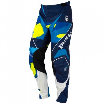 Motocross Trousers pull-in Fighter Camo Blue Neon Yellow Pant