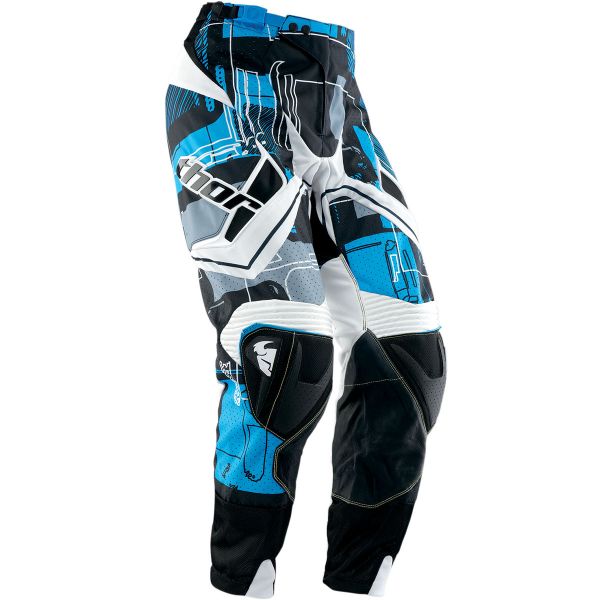 Motocross Trousers Thor Flux Circuit Cyan Pants