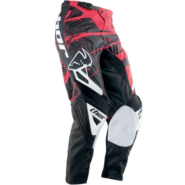 Motocross Trousers Thor Phase Splatter Red Pants Enfant