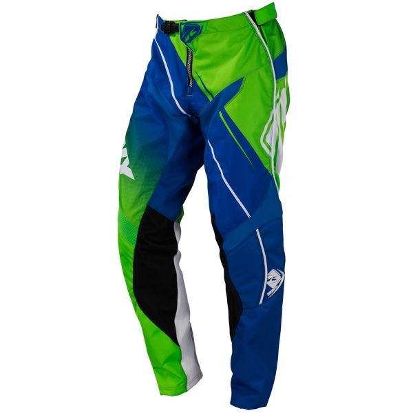 Motocross Trousers Kenny Track Neon Green Blue Pant